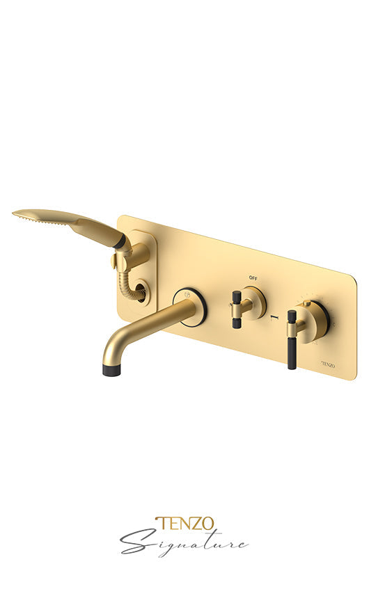 TENZO BET73-F Wall Mount Tub Faucet With Retractable Hose  Bellacio-F
