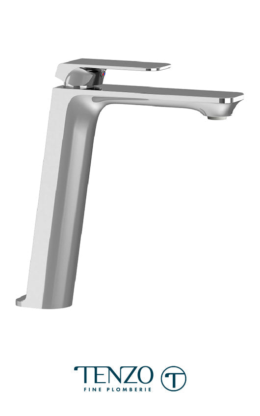 TENZO QU12-W Quantum Single Hole Tall Lavatory Faucet With (W/O Overflow) Drain