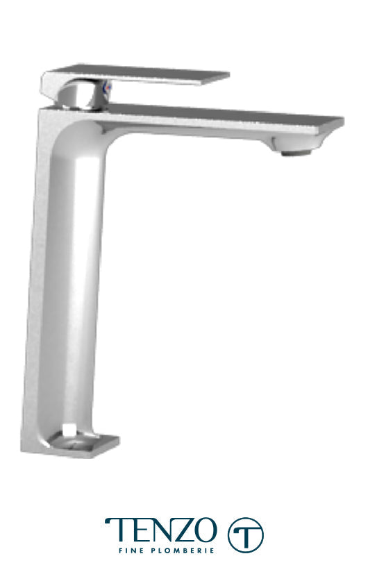 TENZO SL12-W Slik Single Hole Tall Lavatory Faucet With (W/O Overflow) Drain