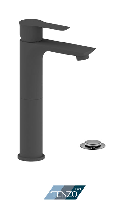 TENZO GA12H-P Galia Single Hole Tall Lavatory Faucet With (Overflow) Drain