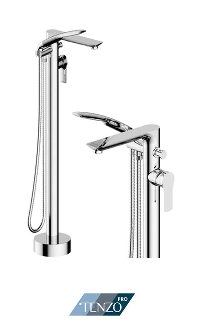 TENZO GA52 Galia Floor Mount 3 Pcs Tub Filler