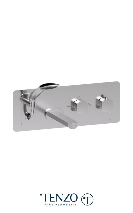 TENZO DET73 Wall Mount Tub Faucet With Retractable Hose Delano