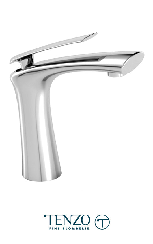 TENZO FL11-W Fluvia Single Hole Lavatory Faucet With (W/O Overflow) Drain