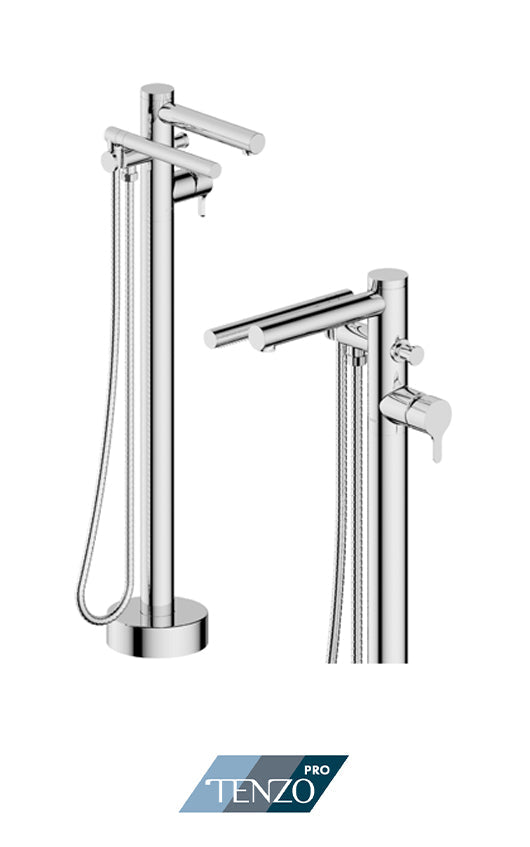 TENZO MY52-PB Mylo Floor Mount 3 Pcs Tub Filler