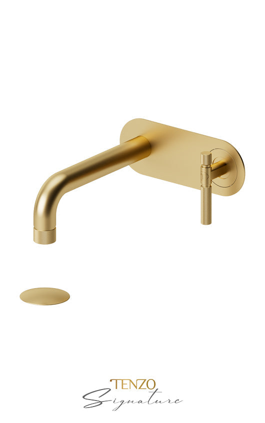TENZO BE15-F-W Wall Mount Lavatory Faucet With (W/O Overflow) Drain Bellacio-F
