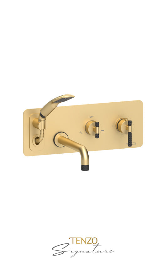 TENZO BET73-C Wall Mount Tub Faucet With Retractable Hose  Bellacio-C