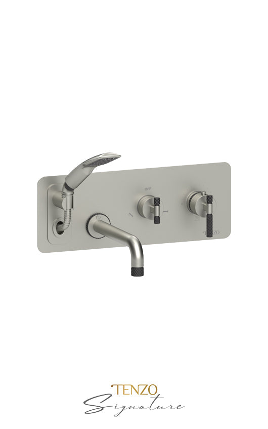 TENZO BET73-C Wall Mount Tub Faucet With Retractable Hose  Bellacio-C