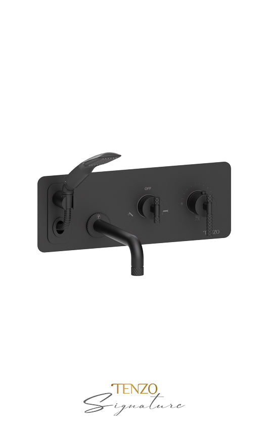 TENZO BET73-C Wall Mount Tub Faucet With Retractable Hose  Bellacio-C