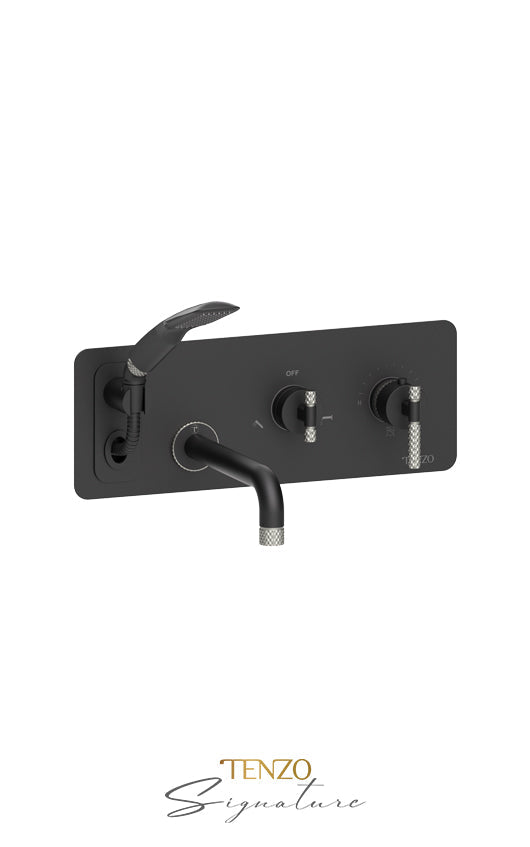 TENZO BET73-C Wall Mount Tub Faucet With Retractable Hose  Bellacio-C