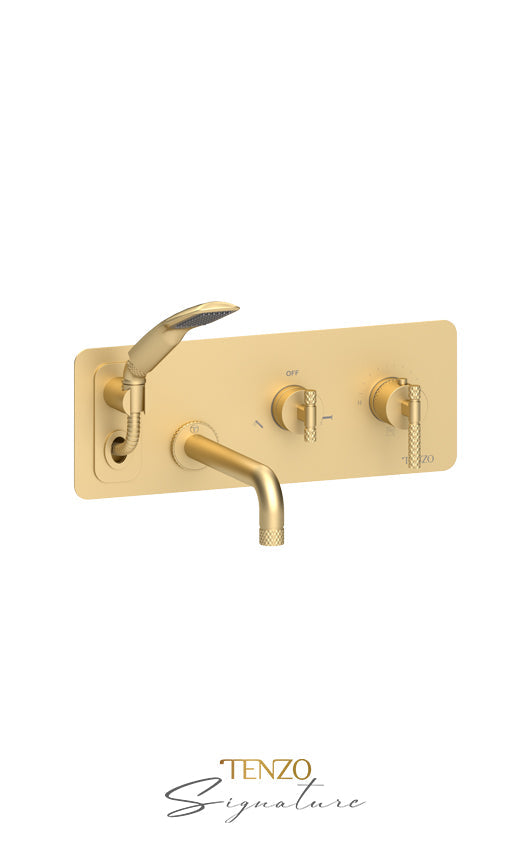 TENZO BET73-C Wall Mount Tub Faucet With Retractable Hose  Bellacio-C