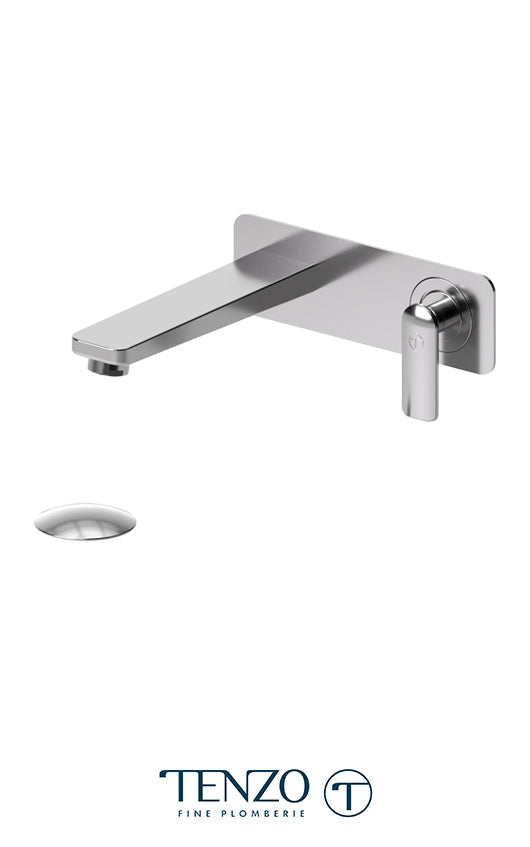 TENZO DE15-P Wall Mount Lavatory Faucet Delano With (Overflow) Drain