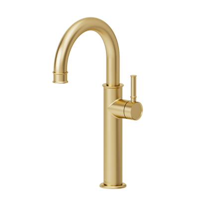 TENZO ALY12-W Alyss Single Hole Tall Lavatory Faucet With (W/O Overflow) Drain