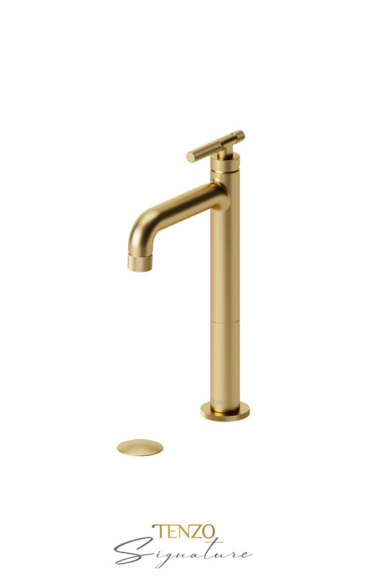 TENZO BE11H-F-P Tall Single Lavatory Faucet With (Overflow) Drain Bellacio-F