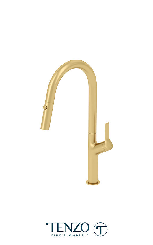 TENZO LO130 Single-Handle Kitchen Faucet Lotus With Pull-Down & 2-Function Hand Shower