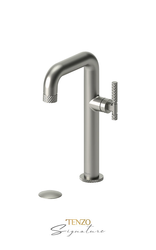 TENZO BE10H-C-P Tall Single Lavatory Faucet With (Overflow) Drain Bellacio-C