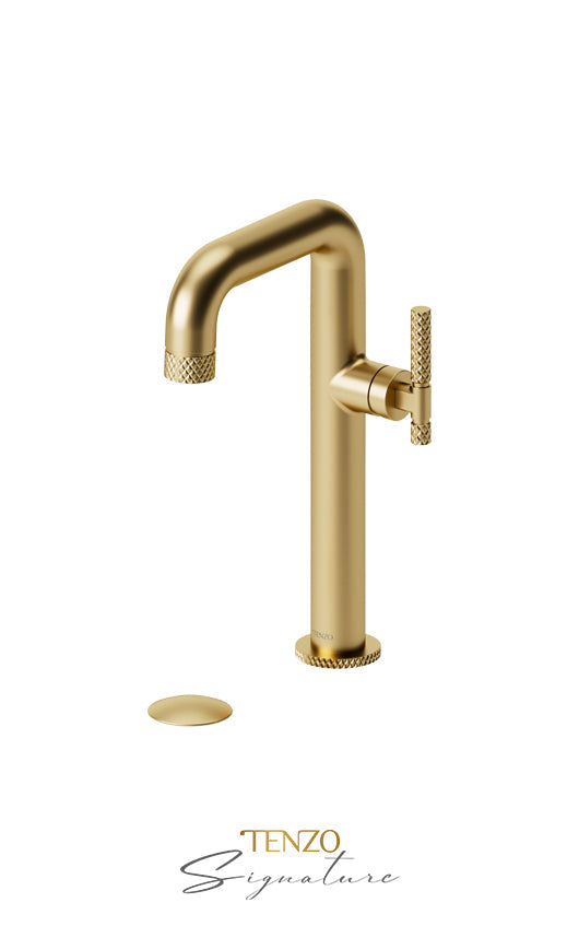 TENZO BE10H-C-P Tall Single Lavatory Faucet With (Overflow) Drain Bellacio-C