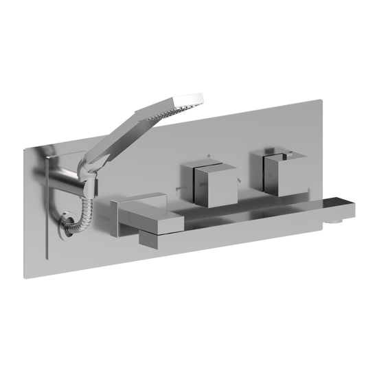 TENZO SLT74 Wall Mount Tub Faucet With Swivel Spout Silk