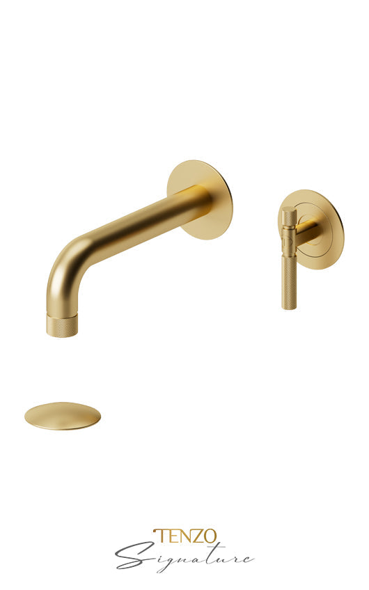 TENZO BE14-F-W Wall Mount Lavatory Faucet With (W/O Overflow) Drain Bellacio-F