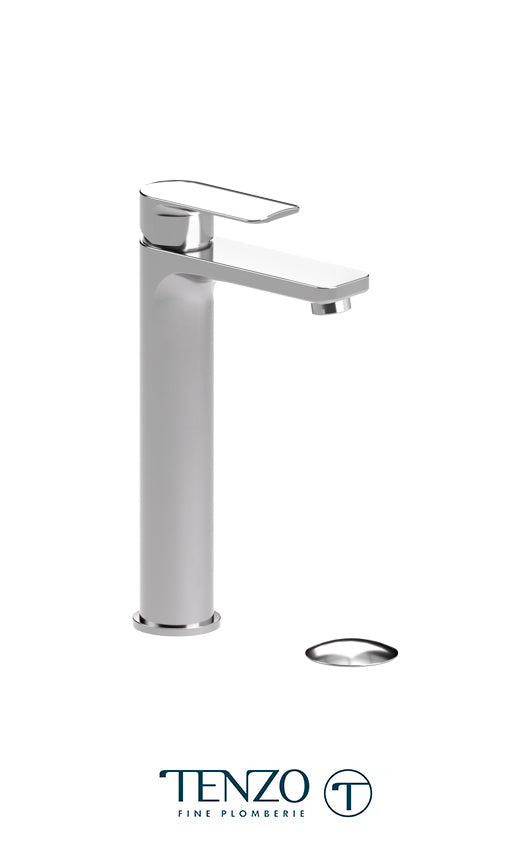 TENZO DE12H-P Delano Single Hole Tall Lavatory Faucet With (Overflow) Drain