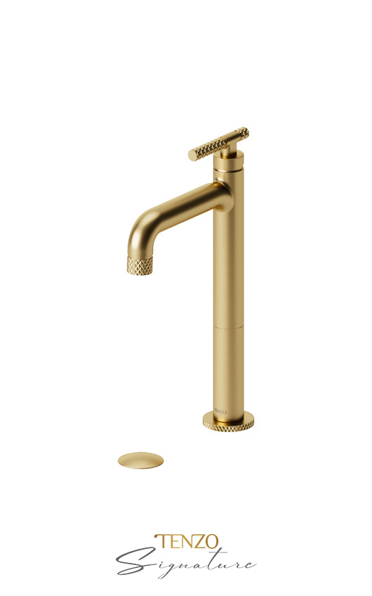 TENZO BE11H-C-W Tall Single Lavatory Faucet With (W/O Overflow) Drain Bellacio-C