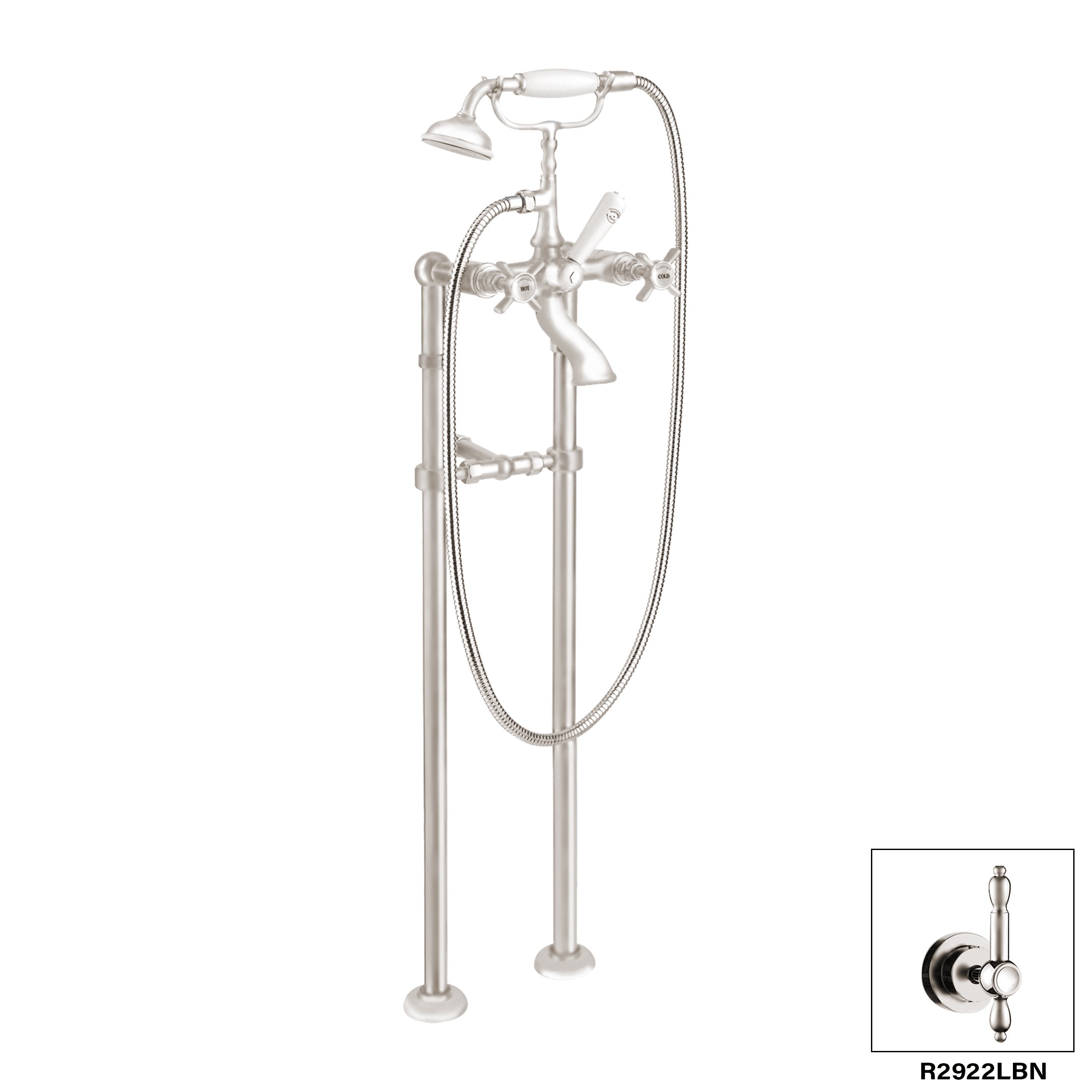 DISEGNO R2922X Nostalgia Floor Mount Tub Filler
