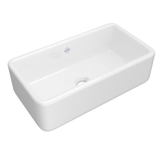SHAWS RC3318 Original Lancaster Single Bowl Farmhouse Apron Front Fireclay Kitchen Sink