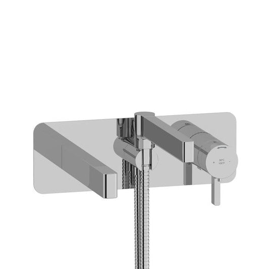 RIOBEL TPX21 Wall Mount Type T/P (Thermo/Pressure Balance) Coaxial Tub Filler Trim With Handshower